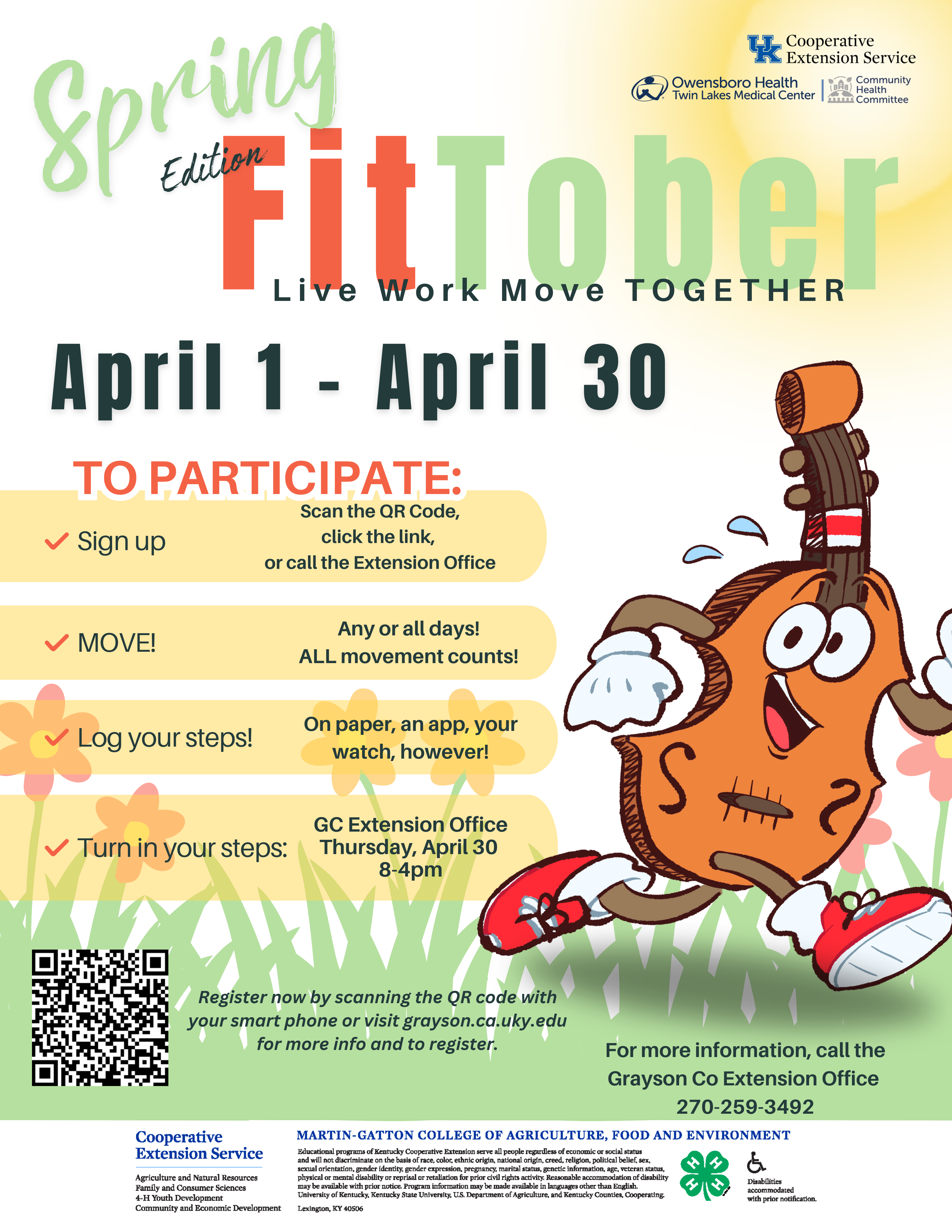 FitTober 2026 Spring Edition Flyer. See event description for text
